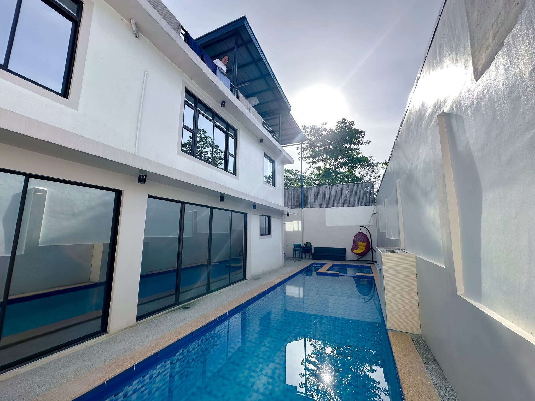 Private swimming pool beside The Resthouse